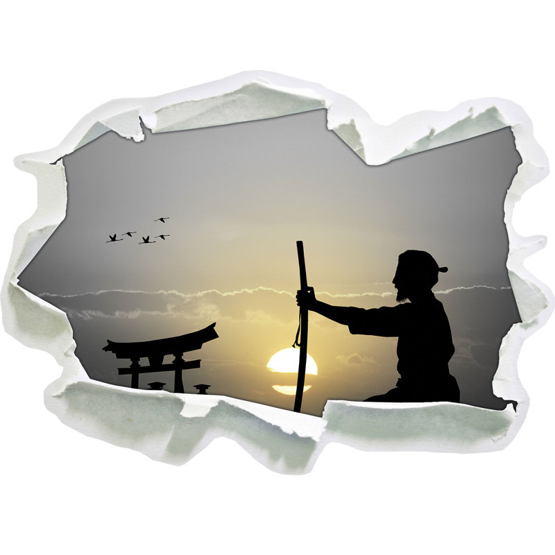 East Urban Home Wandtattoo Alter Samurai-Meister vor Horizont | Wayfair.de